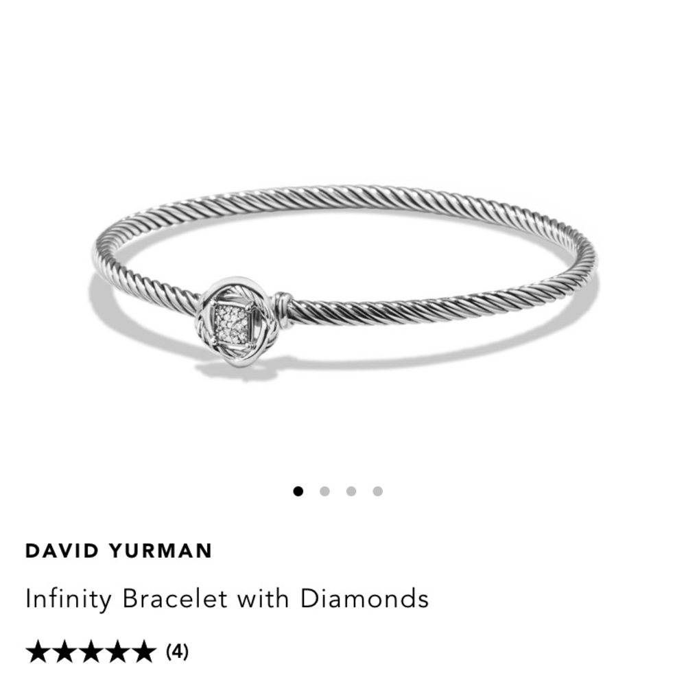 David Yurman Infinity bracelet with diamonds